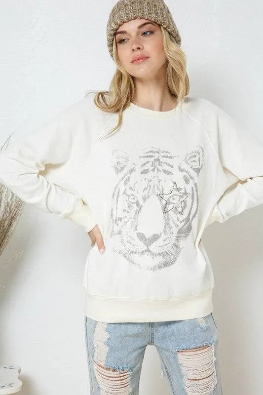 Tiger Studded Star Sweatshirt