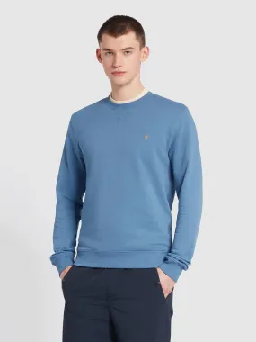 Tim Organic Cotton Crew Neck Sweatshirt In Sheaf Blue