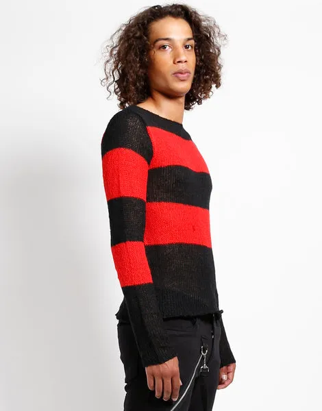 Tripp NYC Black / Red Striped Sweater