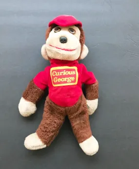 Vintage Curious George Plush Knickerbocker Monkey 1970s Stuffed Animal