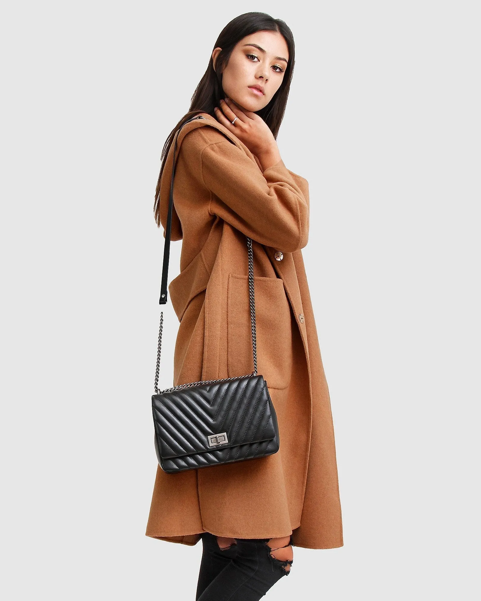 Walk This Way Wool Blend Oversized Coat - Camel