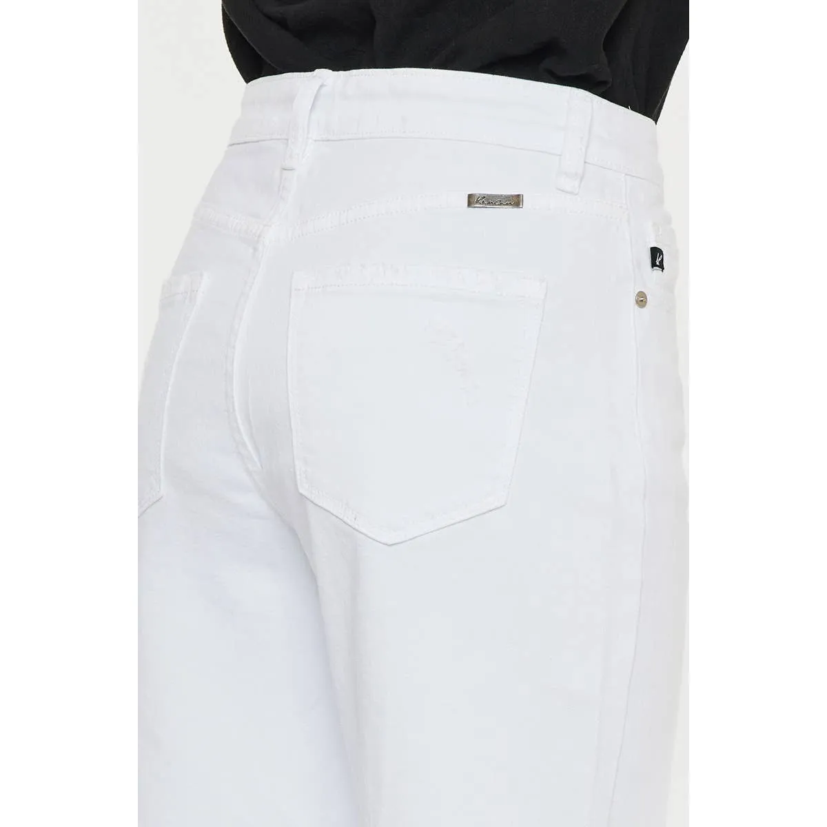 White KanCan Denim Crop Jeans