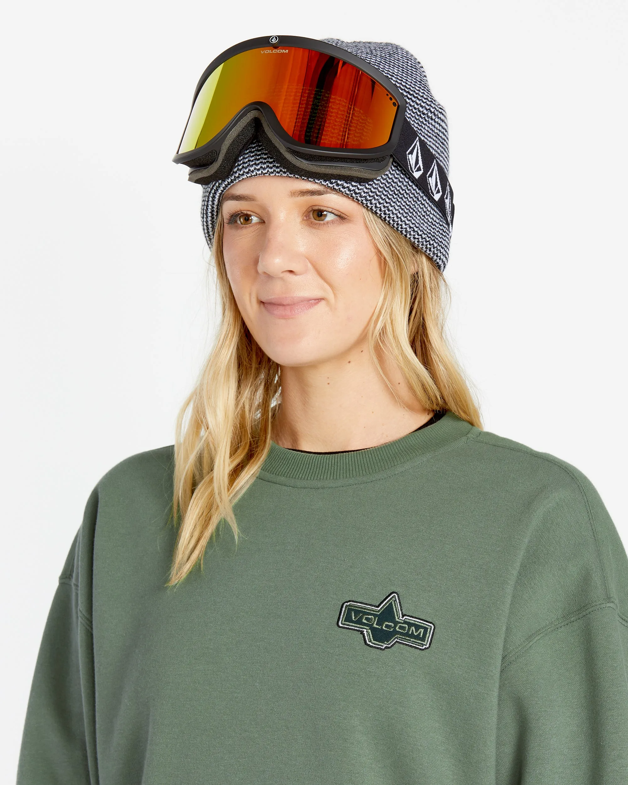 Womens Essential Crew Fleece - Lichen Green