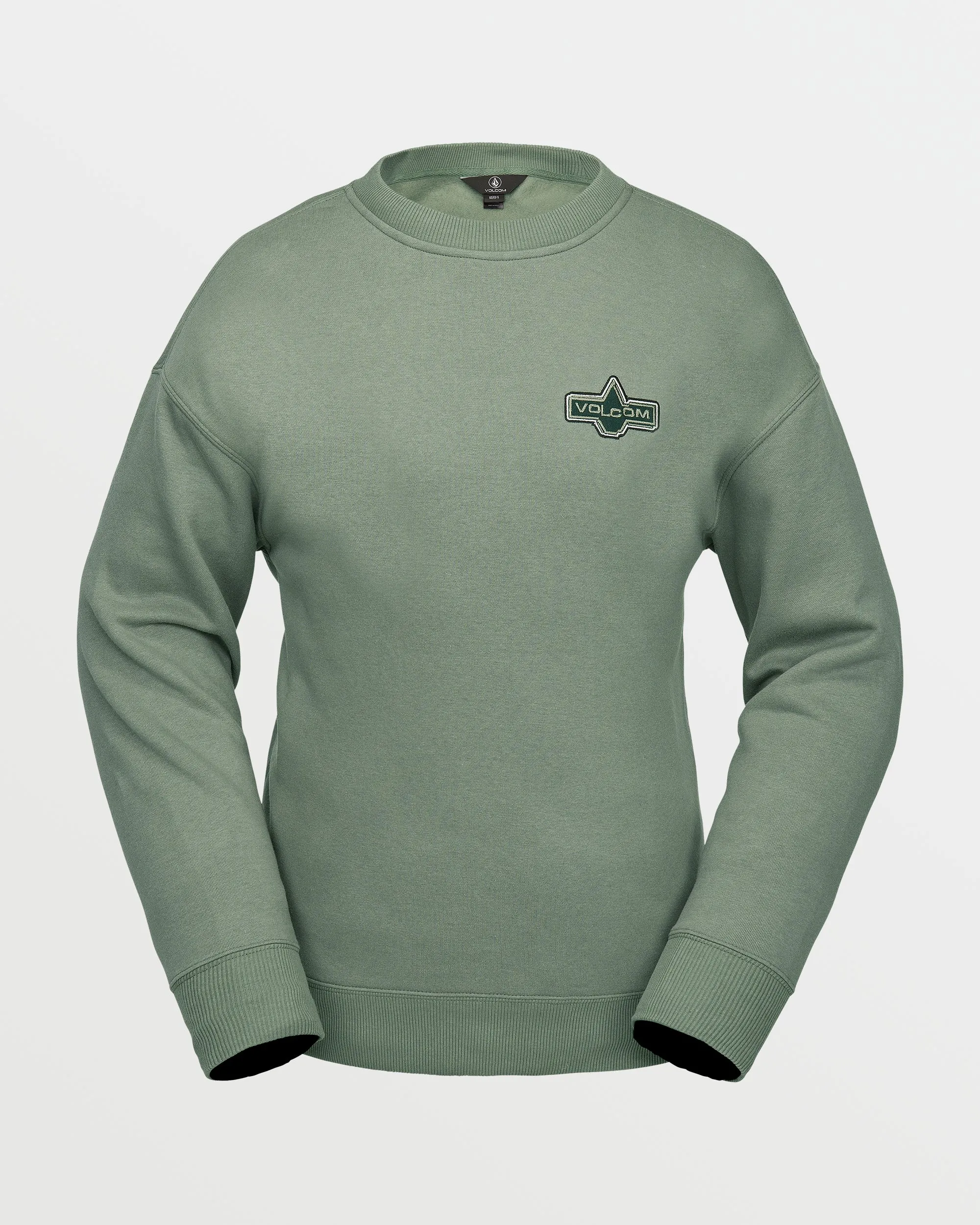 Womens Essential Crew Fleece - Lichen Green