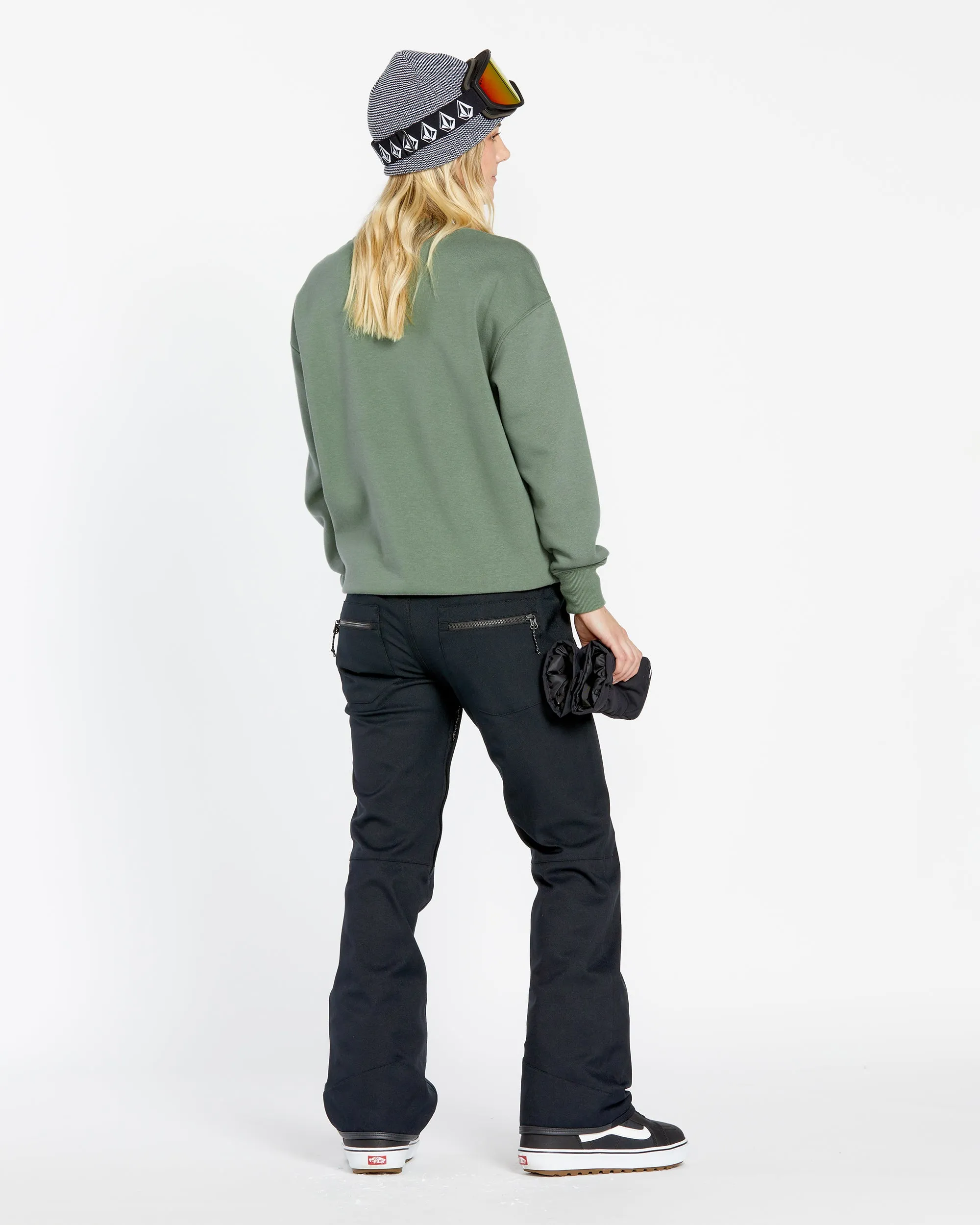 Womens Essential Crew Fleece - Lichen Green