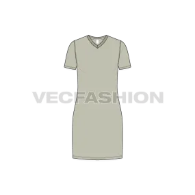 Women's Long Length V-neck Shirt