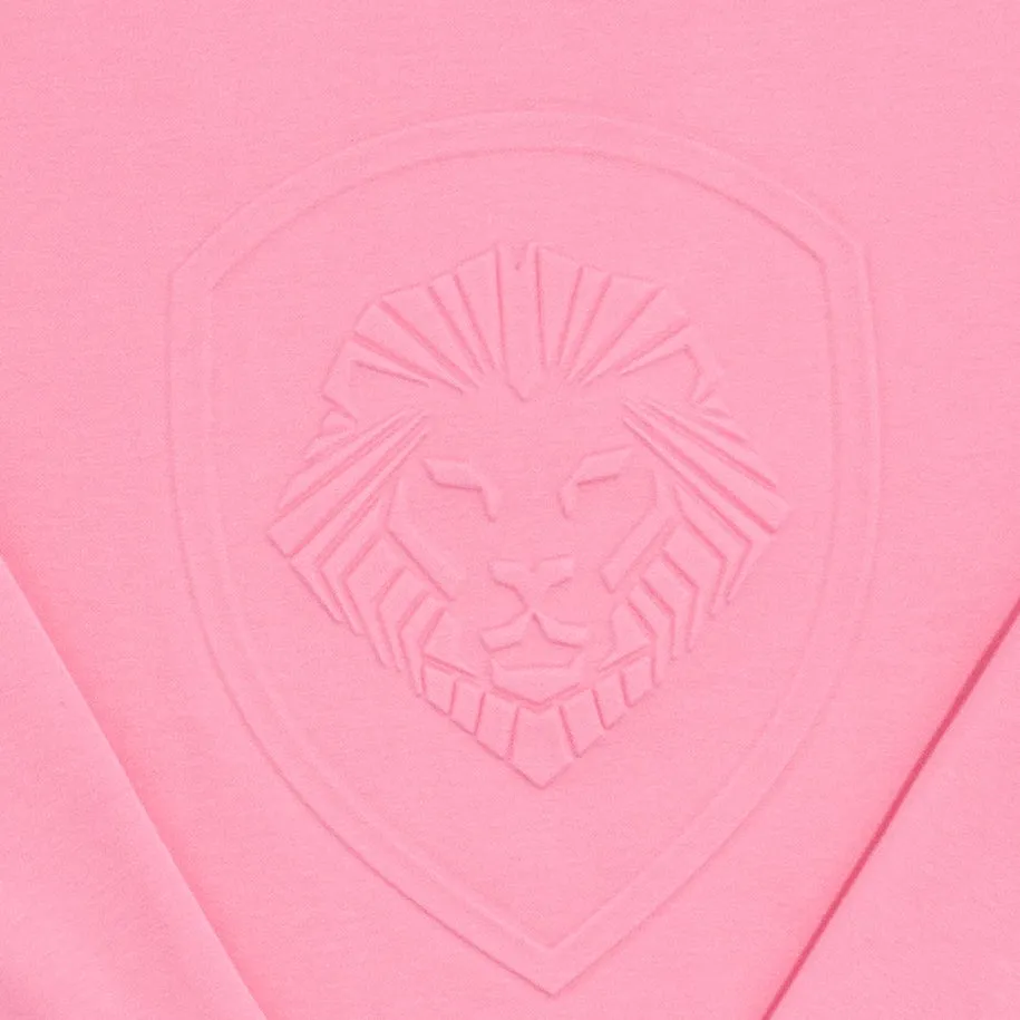 Women's VT Lion Shield Embossed Pink Sweater