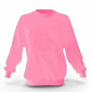 Women's VT Lion Shield Embossed Pink Sweater