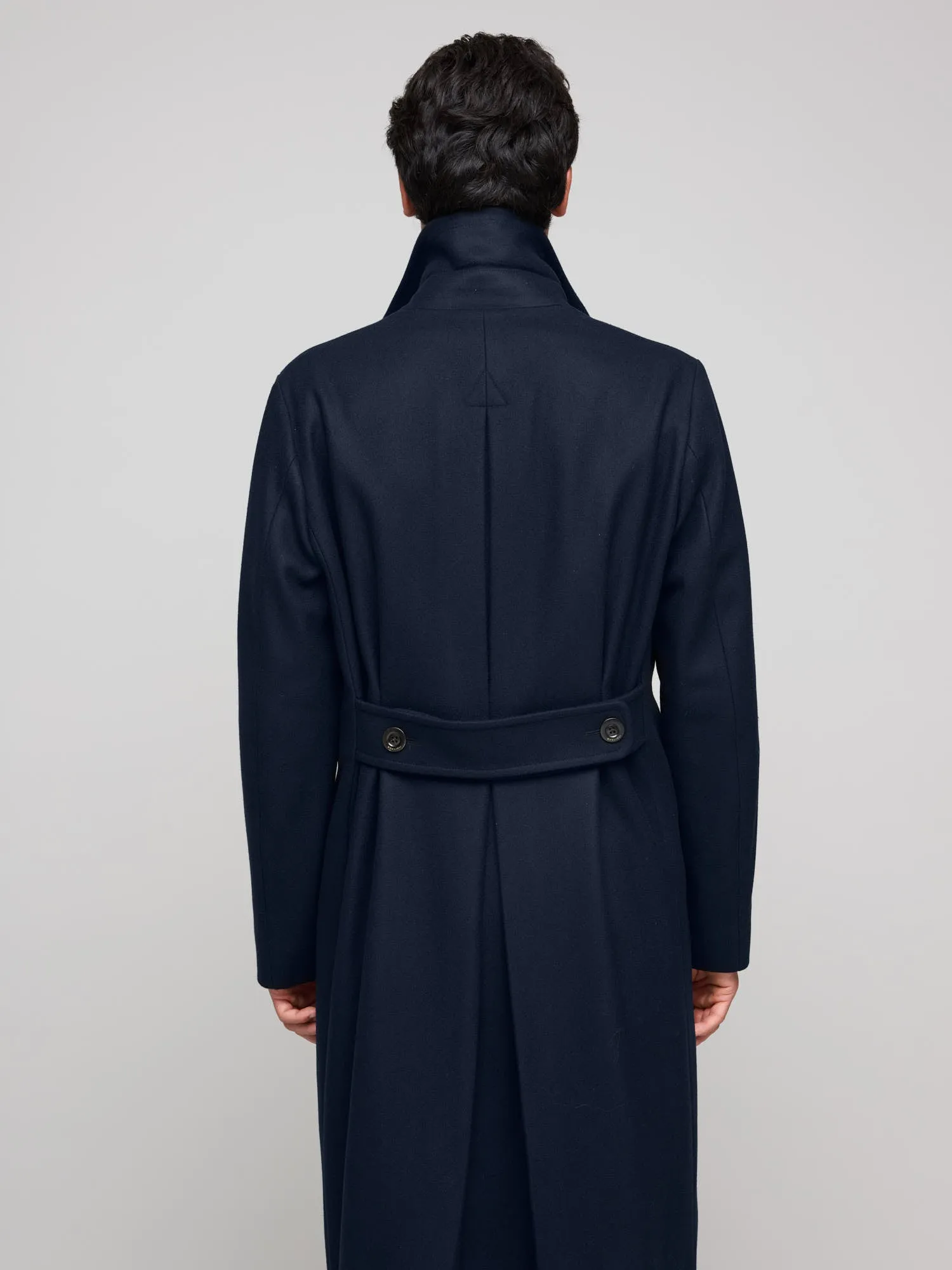 Wool & Cashmere Coat, Navy