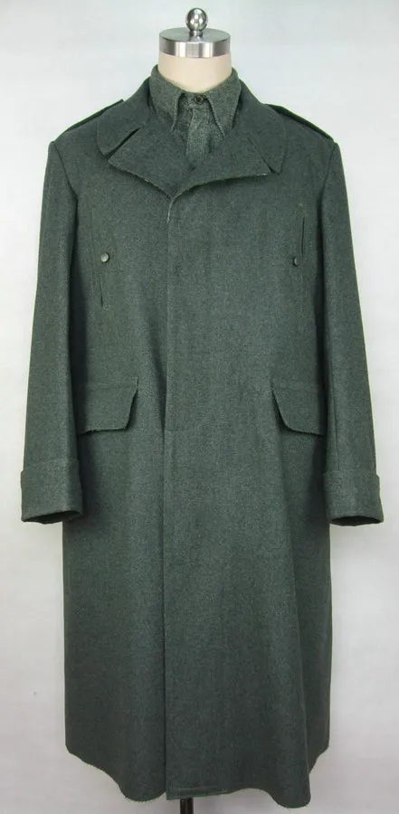 WW2 Italy Italian M37 M40 Grey Green Wool Great Coat Cappotto