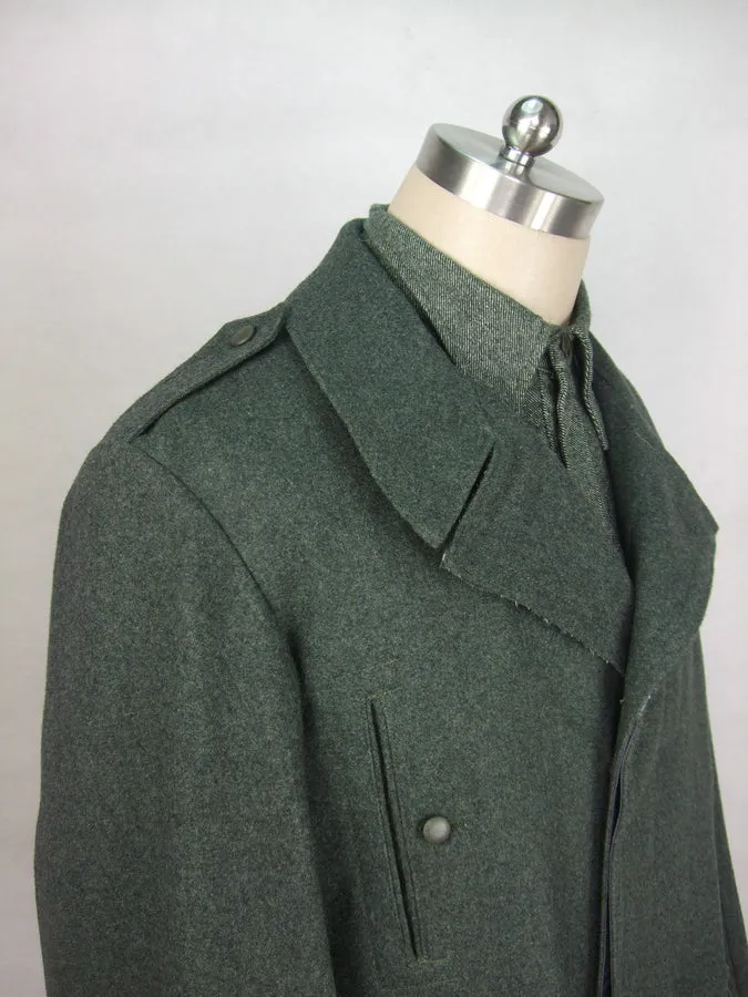 WW2 Italy Italian M37 M40 Grey Green Wool Great Coat Cappotto