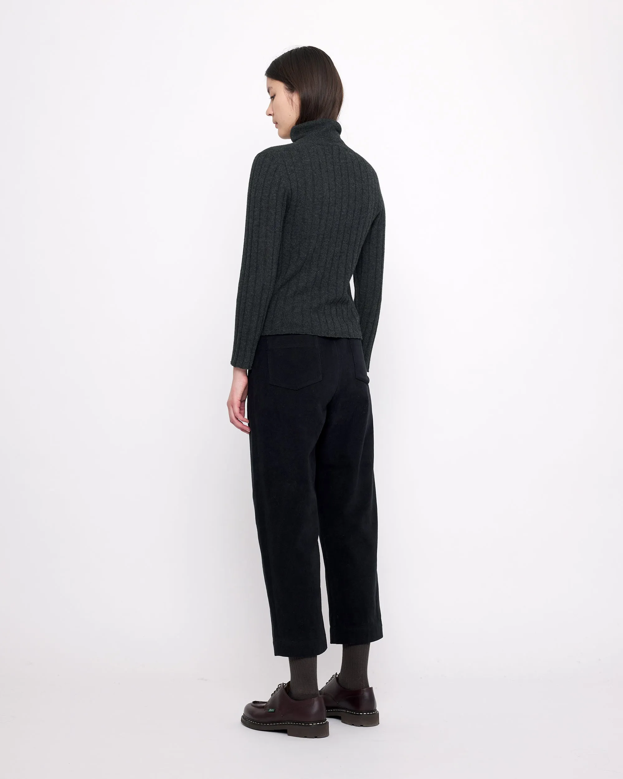 Yak Ribbed Roll Neck - FW24 - Charcoal