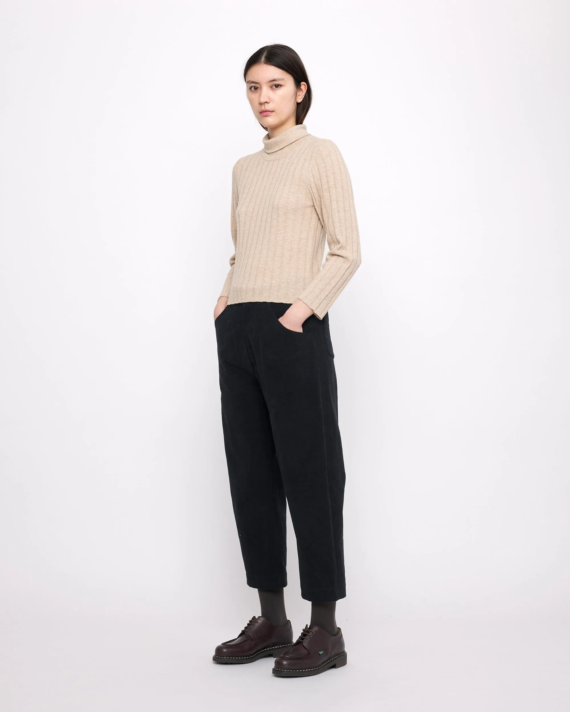 Yak Ribbed Roll Neck - FW24 - Desert Sand